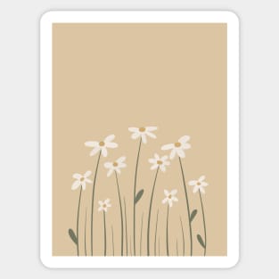 dainty daisy flowers - white flower illustration Sticker